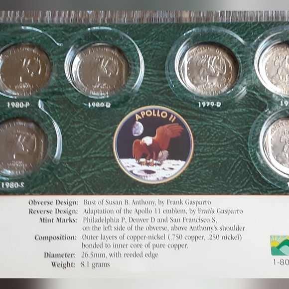 Susan B. Anthony 6Pc Set 1979 & 1980 P,D,S Uncirculated package error - Picture 6 of 8